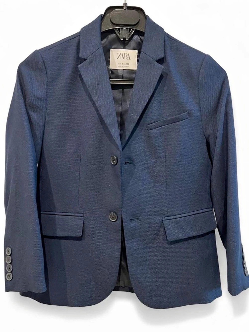 Zara Boys Navy Blue 2 Piece Suit Set Size 8